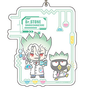 デカアクリルキーホルダー「Dr.STONE×サンリオキャラクターズ」01/石神千空×バッドばつ丸(ミニキャライラスト)