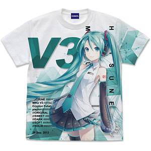 初音ミク V3 フルグラフィックTシャツ Ver.3.0/WHITE-XL[コスパ]《０２