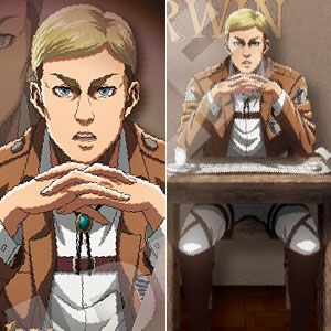 進撃の巨人 チェスstyle くじ BIGマフラータオル リヴァイ エルヴィン