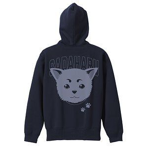 銀魂 定春フェイス ジップパーカー/NAVY-S