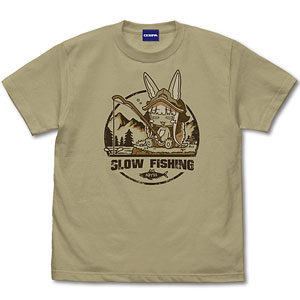 メイドインアビス 烈日の黄金郷 釣りするナナチ Tシャツ/SAND KHAKI-L