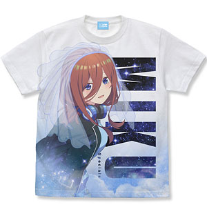 五等分の花嫁∽ 中野三玖 フルグラフィックTシャツ/WHITE-L