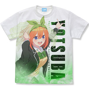 五等分の花嫁∽ 中野三玖 フルグラフィックTシャツ/WHITE-M