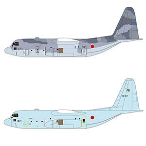 1/300 航空自衛隊 C-130 H 戦術輸送機 ハーキュリーズ スーダン緊急派遣機 2機セット プラモデル