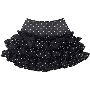 1/6 ピュアニーモ用 PNS みずたまフリルスカートII ブラック×ホワイト (ドール用)