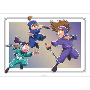 忍たま乱太郎 描き下ろしイラスト 集合B みんなで鍛練の段ver. A3マット加工ポスター