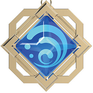 原神 神の目アクリルストラップ 璃月 水元素