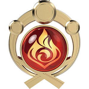 原神 神の目アクリルストラップ 稲妻 炎元素