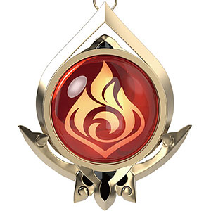 原神 神の目アクリルストラップ スメール 炎元素