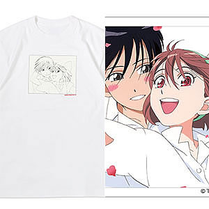 彼氏彼女の事情 Tシャツ＆ステッカーセット 雪野＆有馬 ホワイト L