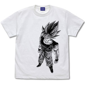 ドラゴンボールZ 超サイヤ人 孫悟空 Tシャツ/WHITE-XL