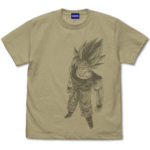 ドラゴンボールZ 超サイヤ人 孫悟空 Tシャツ/SAND KHAKI-XL