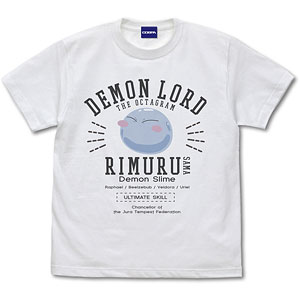 転生したらスライムだった件 リムル様カレッジ Tシャツ/WHITE-M