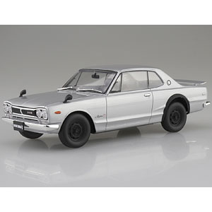 【特典】楽プラ スナップカー No.01-SI KPGC10 スカイラインHT 2000GT-R 1970 シルバー プラモデル