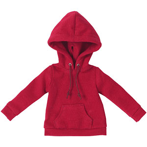 ピュアニーモ用 PNS くったりプルオーバーパーカー レッド (ドール用)