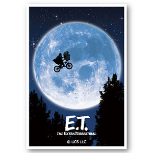 ET-002 ETポスターミニステッカー 月と自転車