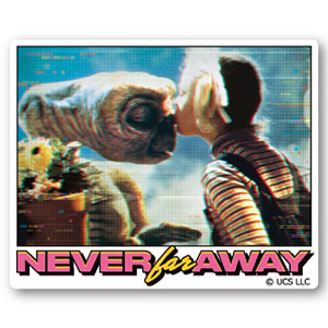 ET-004 ETポスターミニステッカー NEVER for AWAY