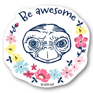 ET-008 ETダイカットミニステッカー イラストET flower