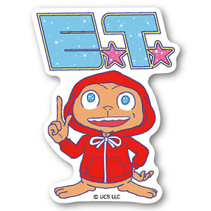 ET-010 ETダイカットミニステッカー イラストいーてぃ パーカー