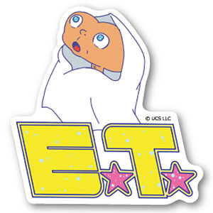 ET-011 ETダイカットミニステッカー イラストいーてぃ 隠れろ