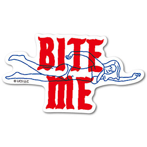 JWS-004 ジョーズ ダイカットミニステッカー BITE ME