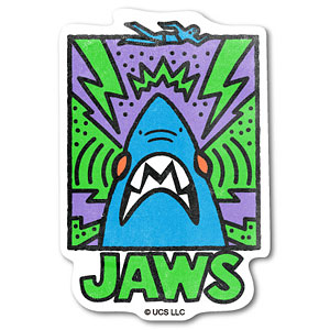 JWS-007 ジョーズ ダイカットミニステッカー JAWS グリーンブルー