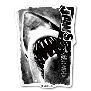 JWS-010 ジョーズ ダイカットミニステッカー JAWS モノクロ写真