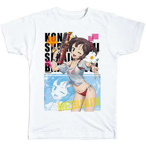 Tシャツ　めぐみん フルグラフィックTシャツ 爆焔Ver. ホワイト Lサイズ 「この素晴らしい世界に爆焔を!」 Amazon.co.jp: アニメ「この素晴らしい世界に爆焔を!」 めぐみん