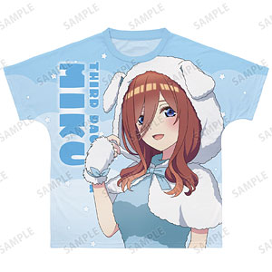 映画『五等分の花嫁』 描き下ろし 中野三玖 動物もこもこ着ぐるみver. フルグラフィックTシャツ ユニセックス XL