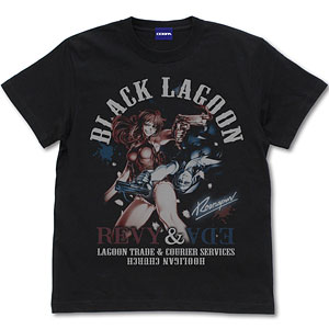 ブラック・ラグーン レヴィ＆エダ Tシャツ/BLACK-S
