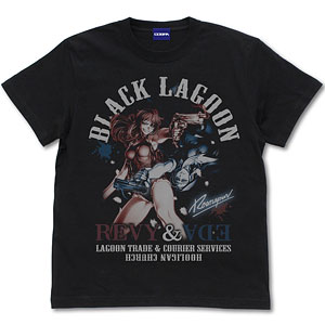 ブラック・ラグーン レヴィ＆エダ Tシャツ/BLACK-XL
