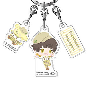 3連アクリルキーホルダー ブルーロック×サンリオキャラクターズ02 蜂楽廻×ポムポムプリン