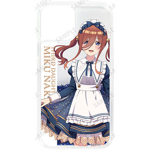 五等分の花嫁∽ 描き下ろし 中野三玖 星空メイドver. グリッターiPhoneケース(14 Plus)