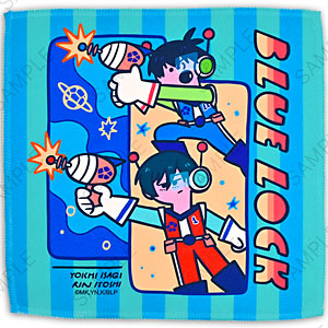 ブルーロック 水沢石鹸コラボ ハンドタオル(サッカーボール星人を追え