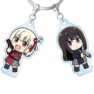 「リコリス・リコイル」 描き起こし 錦木千束＆井ノ上たきな Art by 荒* ちびキャラ 2連アクリルキーホルダー ver.A