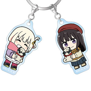 「リコリス・リコイル」 描き起こし 錦木千束＆井ノ上たきな Art by 荒* ちびキャラ 2連アクリルキーホルダー ver.D