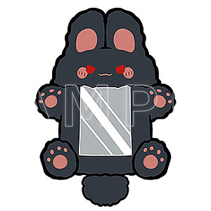 魔道祖師 ふかふかうさぎキーホルダー 黒白 非売品ポスター