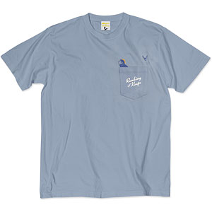TVアニメ「王様ランキング 勇気の宝箱」キャラクターポケットTシャツ4(ボッジとピッピ) アシッドブルー L