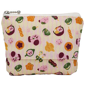 星のカービィ ふわふ和コレクション ちりめん カービィともぐもぐ和菓子 (3)ちりめんティッシュポーチ