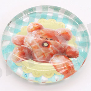 なごみ屋の世界 ガラスお箸置き・「うさぎのドーナツ」しゃりりシュガー