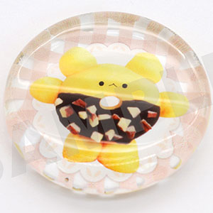 なごみ屋の世界 ガラスお箸置き・「うさぎのドーナツ」ざくっとアーモンド