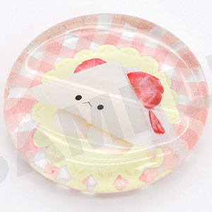 なごみ屋の世界 ガラスお箸置き・「走れ！サンドイッチ！」いちごのフルーツサンド