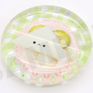 なごみ屋の世界 ガラスお箸置き・「走れ！サンドイッチ！」エビアボカド