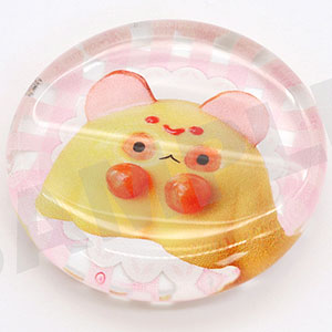 なごみ屋の世界 ガラスお箸置き・「おむむん」スマイル