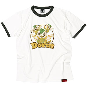 ゴジラ 70周年記念 平成・VSシリーズ シーンイラストTシャツ 1(ドラット) ホワイト(リブ：ブラック) M
