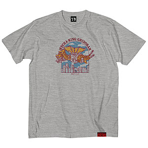 ゴジラ 70周年記念 平成・VSシリーズ シーンイラストTシャツ 2(メカキングギドラ) オートミール XL
