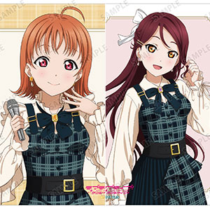 ラブライブ！サンシャイン！！ 描き下ろし チェックワンピース衣装 トレーディングブロマイド2枚セット 10個入りBOX