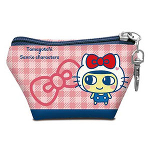 イヤフォンポーチ たまごっち×サンリオキャラクターズ01 まめっち×ハローキティ