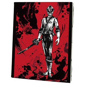 キャンバスボード「侍戦隊シンケンジャー」01/シンケンレッド 水墨イラストver.(描き起こしイラスト)