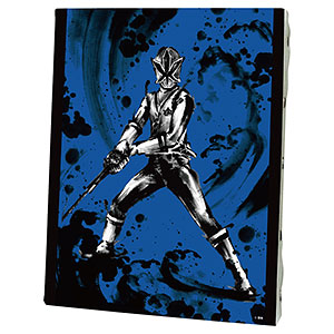 キャンバスボード「侍戦隊シンケンジャー」02/シンケンブルー 水墨イラストver.(描き起こしイラスト)